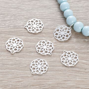 Srebrna zawieszka ażurowy kwiatek 14mm AG925