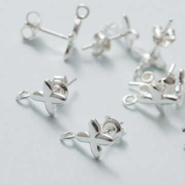 Sztyfty gwiazdy z podwieszeniem AG925 srebrny 13mm