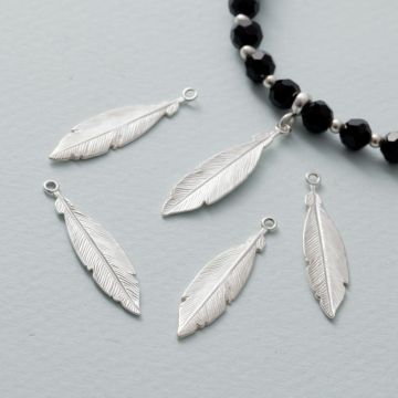 Zawieszka piórko ozdobne AG925 30 mm