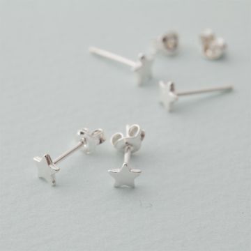 Kolczyki gwiazdki mini AG925 5x5mm