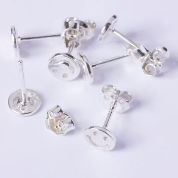 Srebrne kolczyki uśmiech AG925 6mm