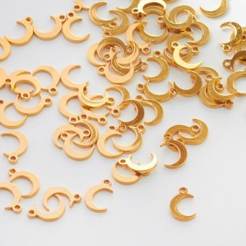 Srebrna zawieszka półksiężyc AG925 pozłacany 9mm