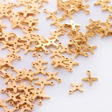 Zawieszka kwiatek czterolistny AG925 pozłacany 9mm