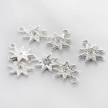 Srebrna zawieszka róża wiatrów z cyrkonią AG925 10mm