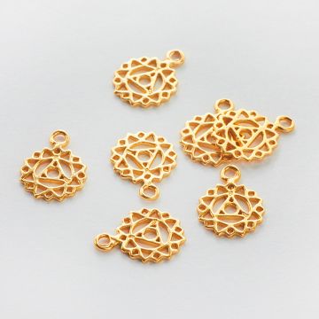 Srebrna zawieszka symbol czakry gardła AG925 pozłacana 10mm