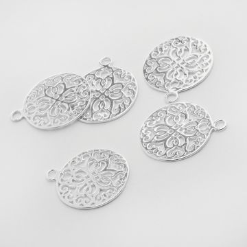 Srebrna zawieszka ornament ażurowy AG925 18mm