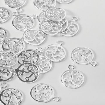 Srebrna zawieszka wiara, miłość, nadzieja AG925 13,5mm