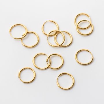 Srebne kolczyki koła AG925 pozłacane 12mm