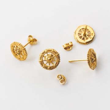 Srebrne kolczyki koła AG925 pozłacane 10mm