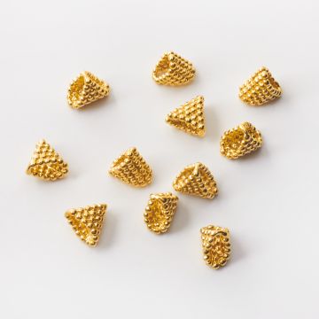 Srebrna krawatka trójkątna w kropeczki AG925 pozłacana 9mm