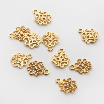 Srebrna zawieszka ażurowa esy-floresy AG925 pozłacana 11mm