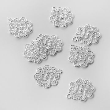 Srebrna zawieszka do naszyjników zawijasy AG925 19,5mm