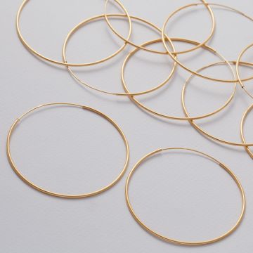 Kolczyki koła pozłacane AG925 62mm