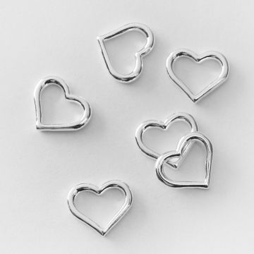 Srebrna zawieszka serce wycięte AG925 11,5x13,5mm