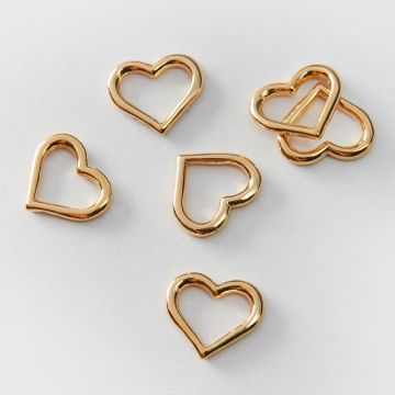 Srebrna zawieszka serce wycięte AG925 pozłacana 11,5x13,5mm