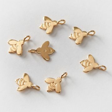 Srebrna zawieszka pszczółka AG925 pozłacana 12,5mm