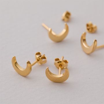 Kolczyki półksiężyc AG925 pozłacane 9x7mm
