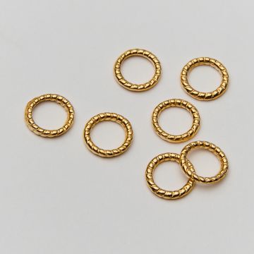 Srebrne kółko ozdobne AG925 pozłacane 9x1,5mm