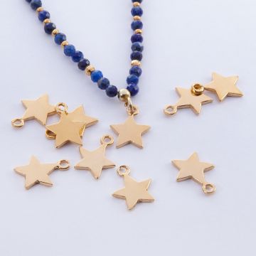 Srebrna zawieszka mini gwiazdka AG925 pozłacana 8.5mm