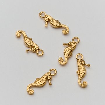 Srebrna zawieszka konik morski AG925 pozłacana 15,5mm