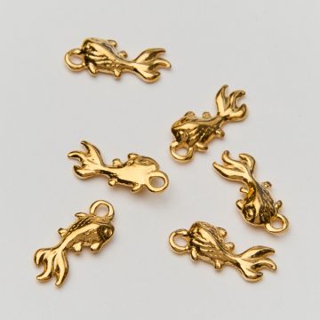 Srebrna zawieszka złota rybka AG925 pozłacana 14mm