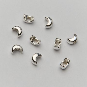 Srebrny koralik mini księżyc AG925 4mm