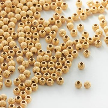 Przekładki kulki diamentowe GOLDFILLED AU585 3mm