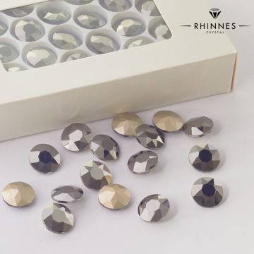 Kryształy Rhinnes flat diamond hematite 14mm