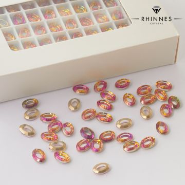 Kryształy Rhinnes oval cut volcano 10x7,4mm