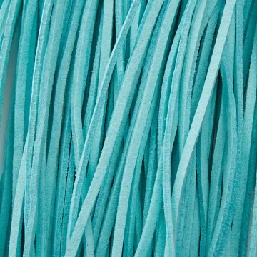 Rzemień zamszowy płaski turkusowy 2,5x1mm