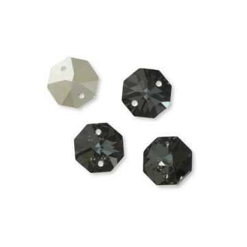 Preciosa octagon 14mm silver night dwie dziurki