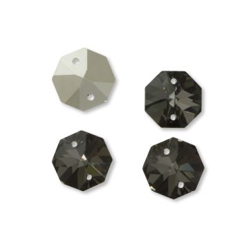 Preciosa octagon silver night 16mm dwie dziurki