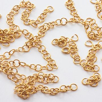 Kółeczka ze stali chirurgicznej w kolorze złotym 3x0,5mm