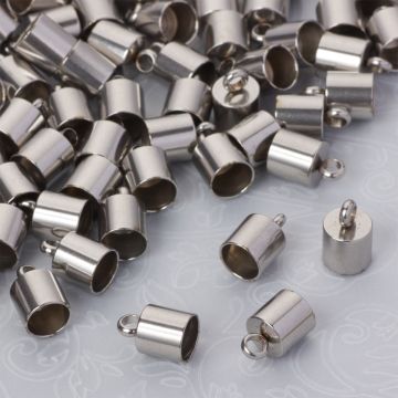 Końcówki ze stali chirurgicznej w kolorze srebrnym 6mm