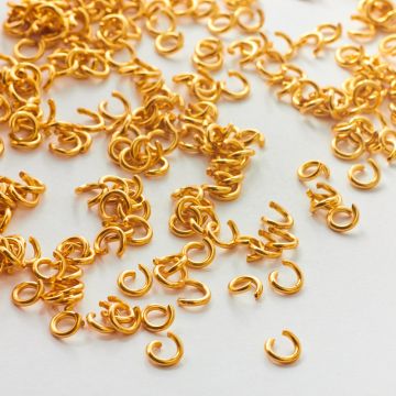 Kółeczka ze stali chirurgicznej w kolorze złotym 5x1mm PVD