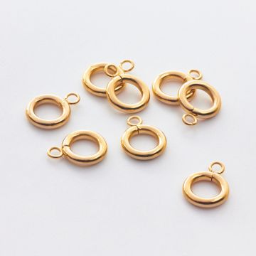 Element ze stali chirurgicznej ósemka w kolorze złotym 10mm