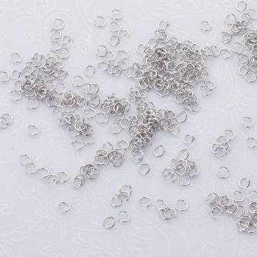 Kółeczka zaciskowe ze stali chirurgicznej w kolorze srebrnym 3,5x0,5mm