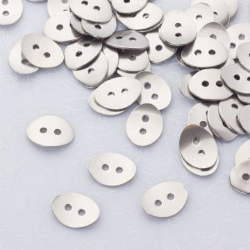 Guzik zapięcie do bransoletek ze stali chirurgicznej w kolorze srebrnym 14mm