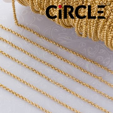 Łańcuszek rolo ze stali chirurgicznej w kolorze złotym 2mm