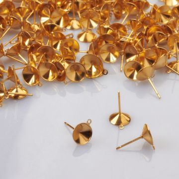 Sztyfty do rivoli z podwieszeniem ze stali chirurgicznej w kolorze złotym 8mm