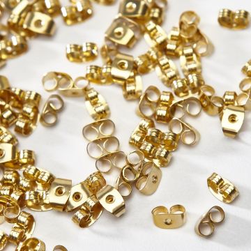 Baranki zwykłe ze stali chirurgicznej w kolorze złotym 7x4,5mm