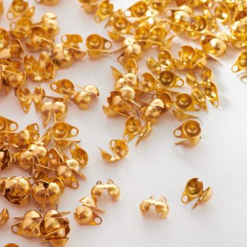 Łapaczki boczne dziewczynki ze stali chirurgicznej w kolorze złotym 3,5mm