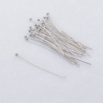 Szpilki z lutowaną główką ze stali chirurgicznej w kolorze srebrnym 40x0,7mm Szpilki z lutowaną główką ze stali chirurgicznej w kolorze srebrnym 40x0,7mm