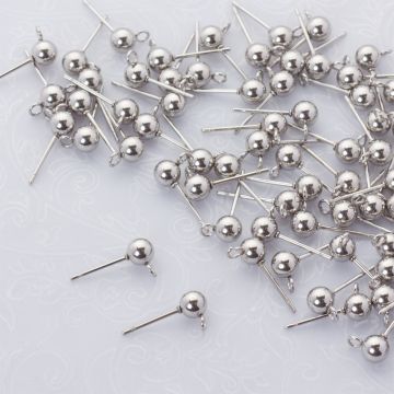 Sztyfty z kulką ze stali chirurgicznej w kolorze srebrnym 5mm