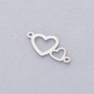 Rozgałęźnik serca ze stali chirurgicznej w kolorze srebrnym 21x10mm