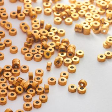 Koralik ze stali chirurgicznej oponka w kolorze złotym 4mm