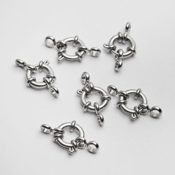 Zapiecie ozdobne federing ze stali chirurgicznej w kolorze srebrnym 10mm