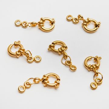 Zapiecie ozdobne federing ze stali chirurgicznej w kolorze złotym 10mm