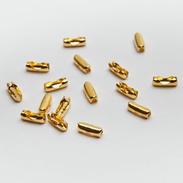 Zapięcie do łańcuszków kulkowych w kolorze złotym 3mm