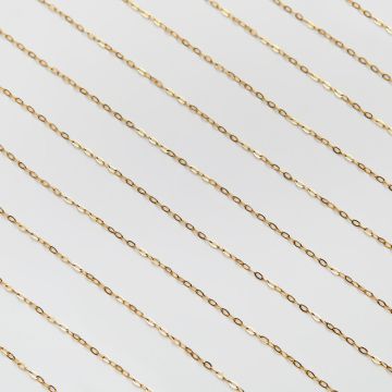 Łańcuszek forza owal płaski ze stali chirurgicznej w kolorze złotym 2,3x1,3mm